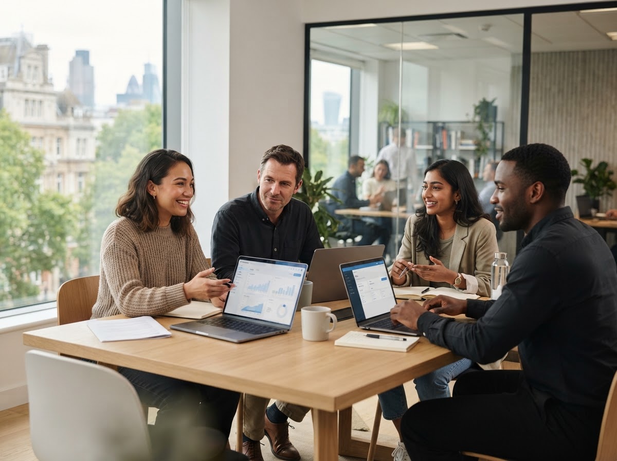 Verdifjord analysts reviewing predictive volatility and sentiment data models